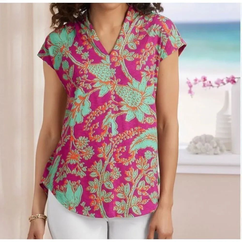 Soft Surroundings Twilight Luau Printed Tunic - Women’s US M